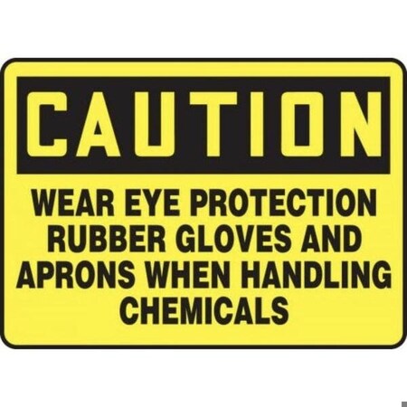 Accuform OSHA CAUTION SAFETY SIGN WEAR EYE MPPE724XT MPPE724XT